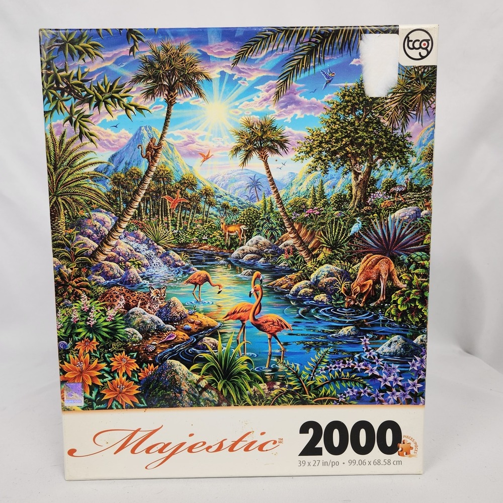 New‎ Sealed Sure-Lox Majestic Series "Discovery Island" 2000 Pc Puzzle 39x27"
